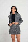 HARCHIZ Midnight Gray Rider Biker Jacket