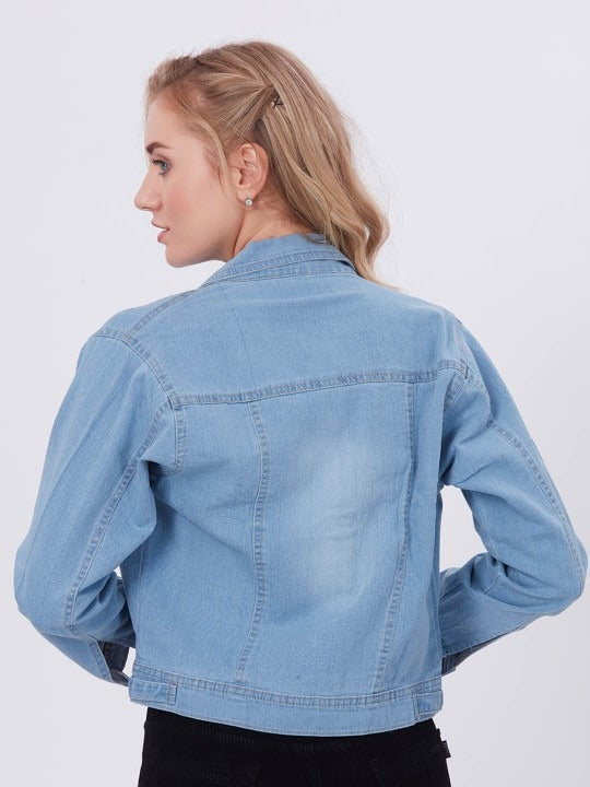 Blum Denim Lightweight Crop Denim Jacket By HARCHIZ