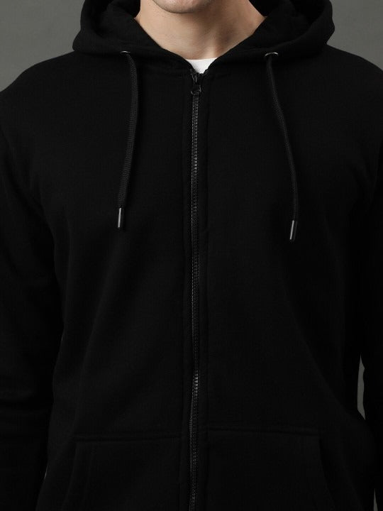 Men Long Sleeves Cotton Hood Front-Open Sweatshirt – Casual Zipper Hoodie for Pakistan | HARCHIZ