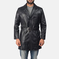 Men's Black Genuine Leather Coat