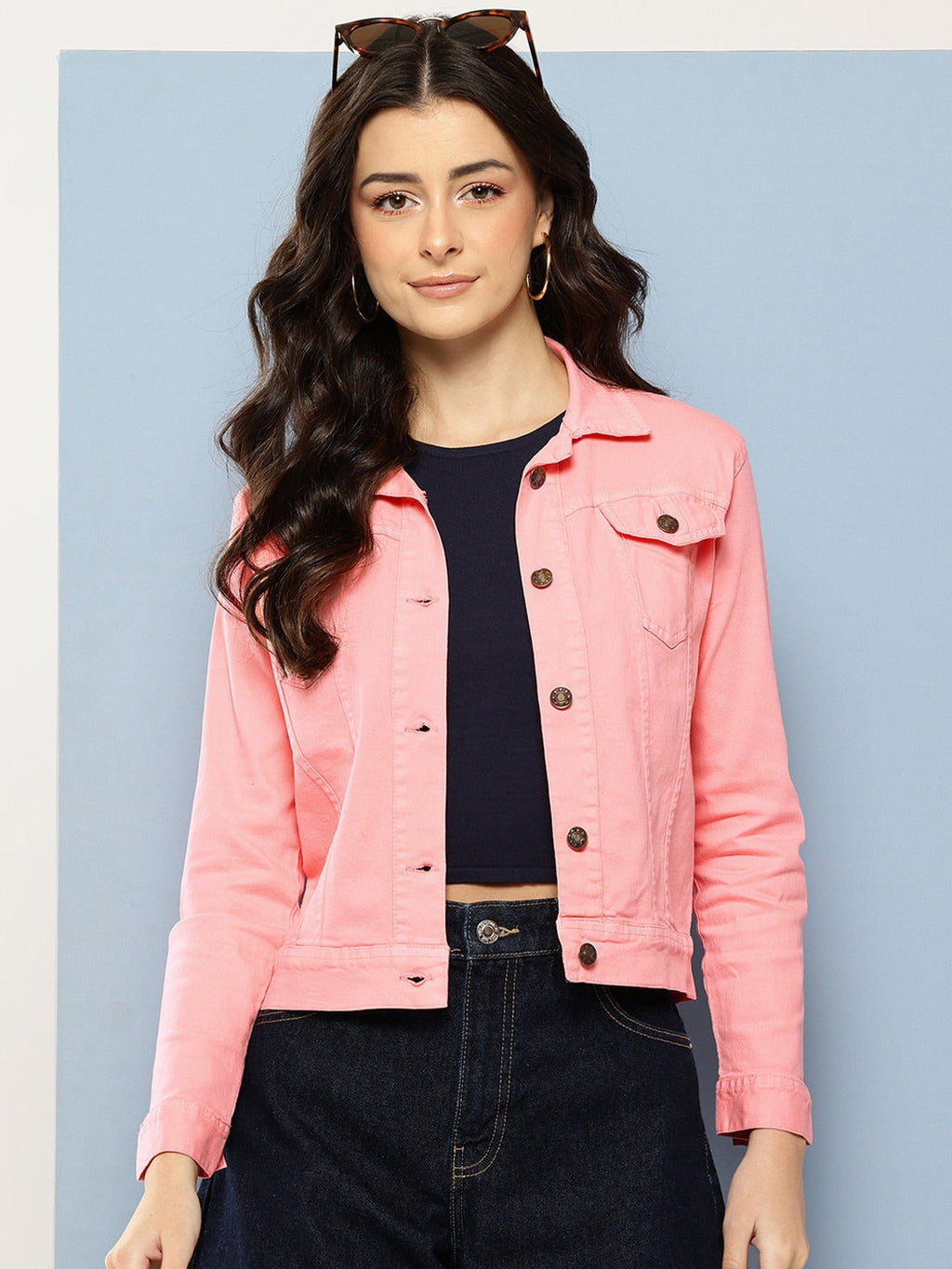 Spread Collar Denim Jacket – Stylish Everyday Layer for Pakistani Streetwear | HARCHIZ