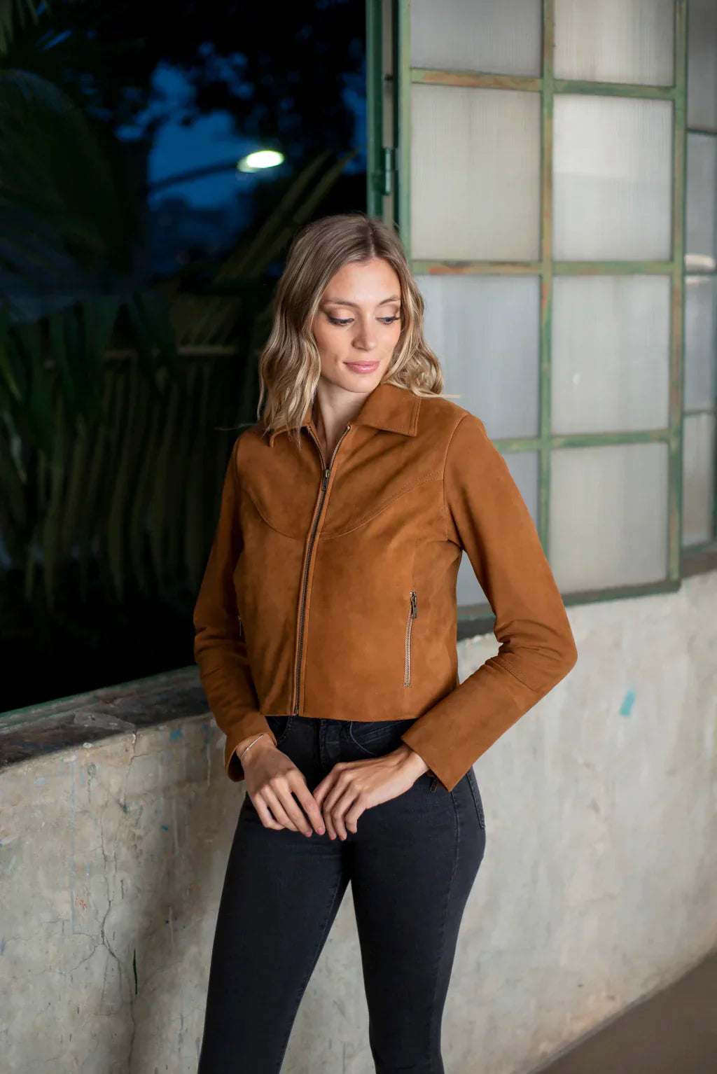 Ace Brown Women's Suede Leather Jacket