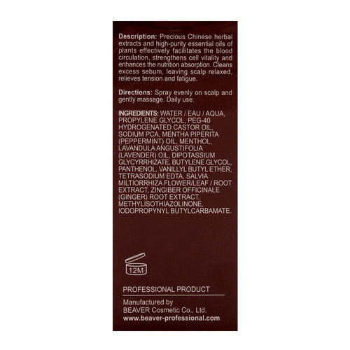 Beaver Professional Hydro Scalp Energizing Essential Spray, 50ml