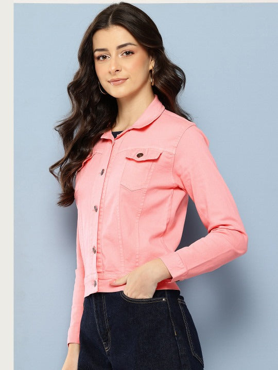 Spread Collar Denim Jacket – Stylish Everyday Layer for Pakistani Streetwear | HARCHIZ