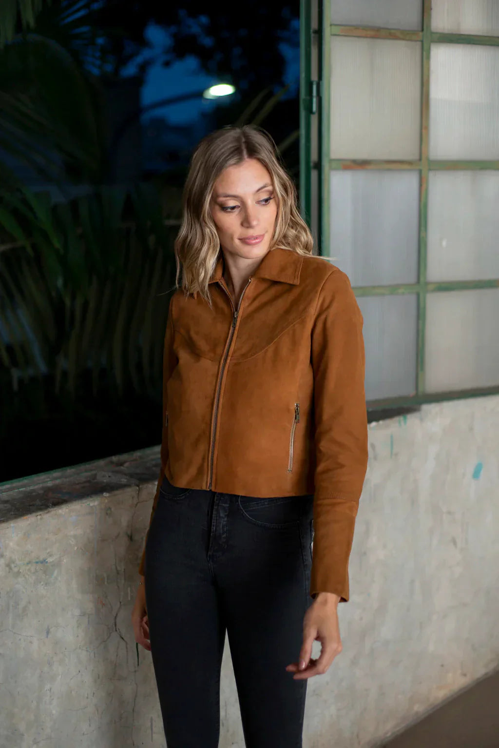 Ace Brown Women's Suede Leather Jacket