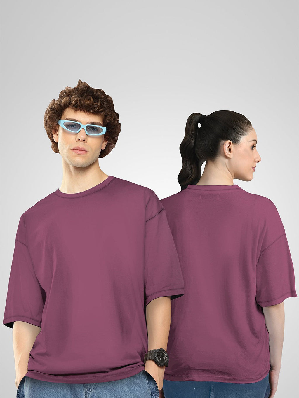 Unisex Twistform Twinny Zone Pack of 2 Solid Cotton Oversized T-Shirts – Premium Casual Wear in Pakistan | DOCACCA