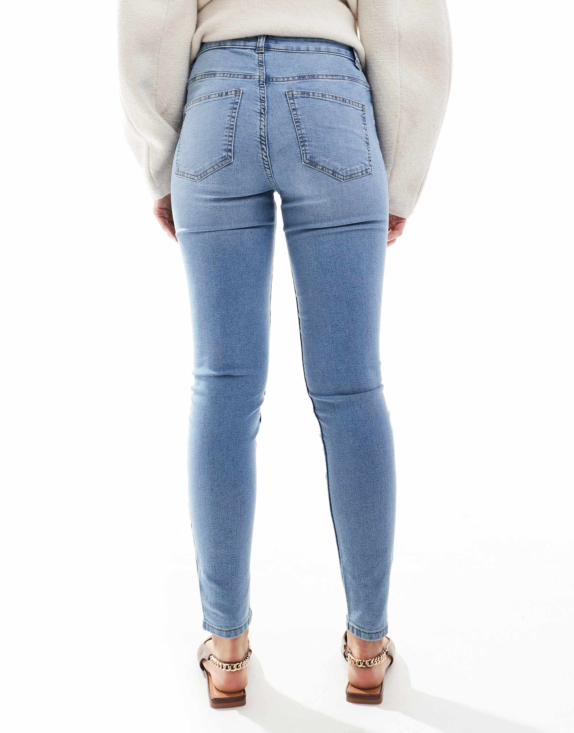 Skinny Jeans in Mid Blue – Slim Fit Stretch Denim for Men in Pakistan | DOCACCA