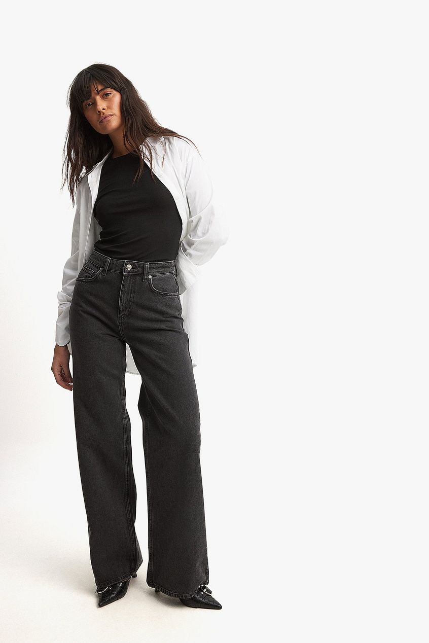Women Wide High Waist Jeans – Flattering Wide-Leg High-Rise Denim for Pakistan | HARCHIZ