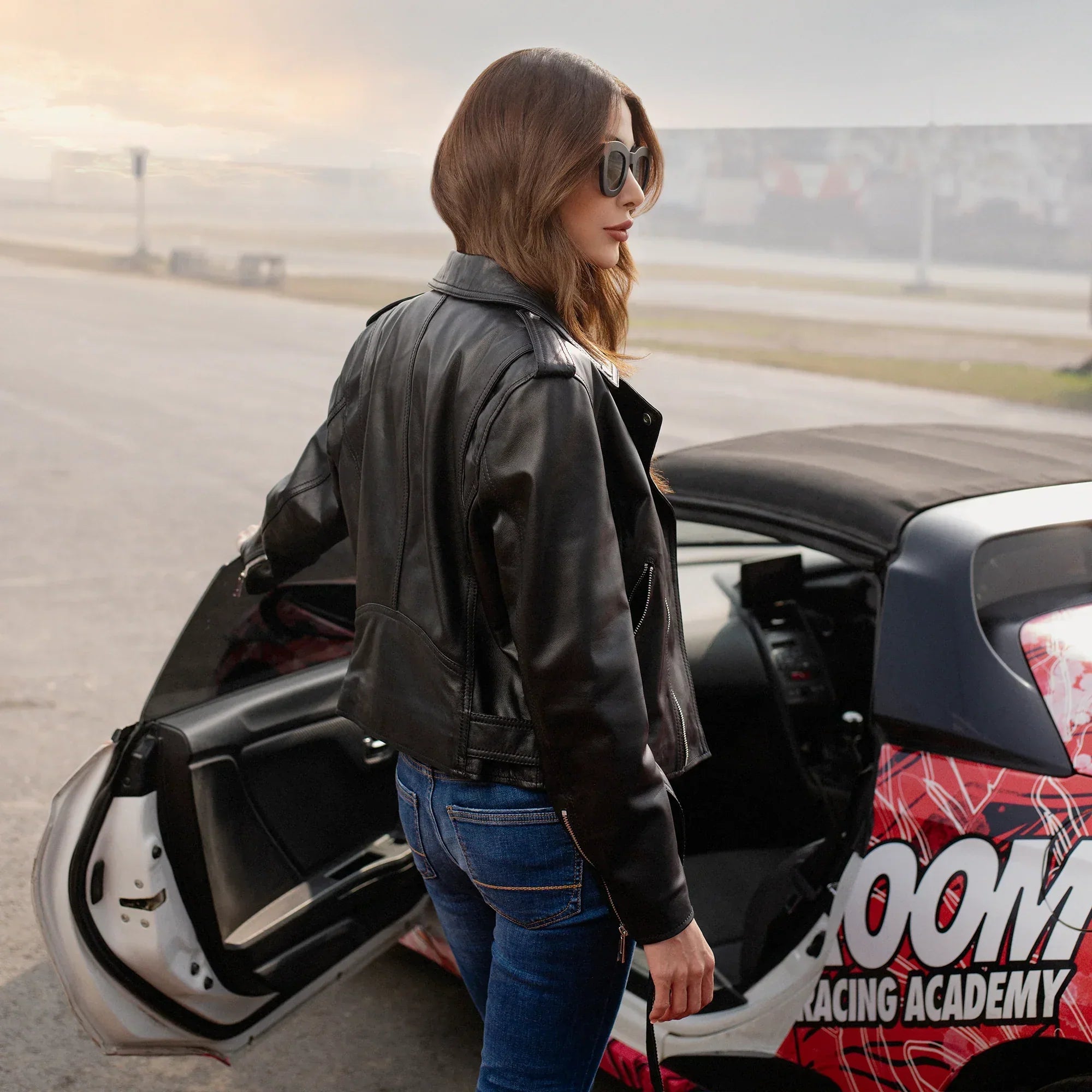 Ace Biker Women Leather Jacket