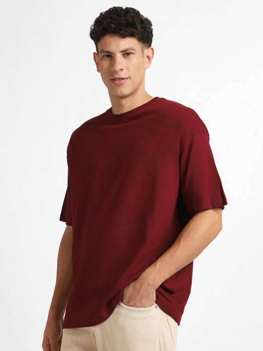 Round Neck Drop-Shoulder Oversized Cotton T-Shirt for Men in Pakistan | HARCHIZ