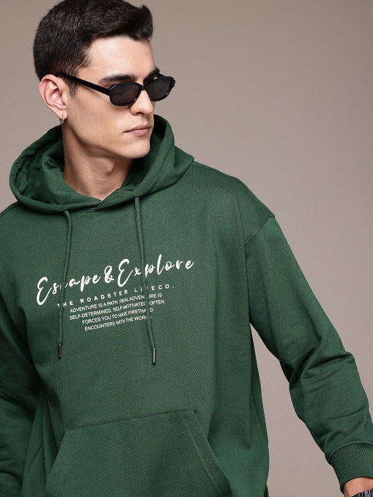 The Life Co. Typography Printed Oversized Hooded Sweatshirt for Men in Pakistan