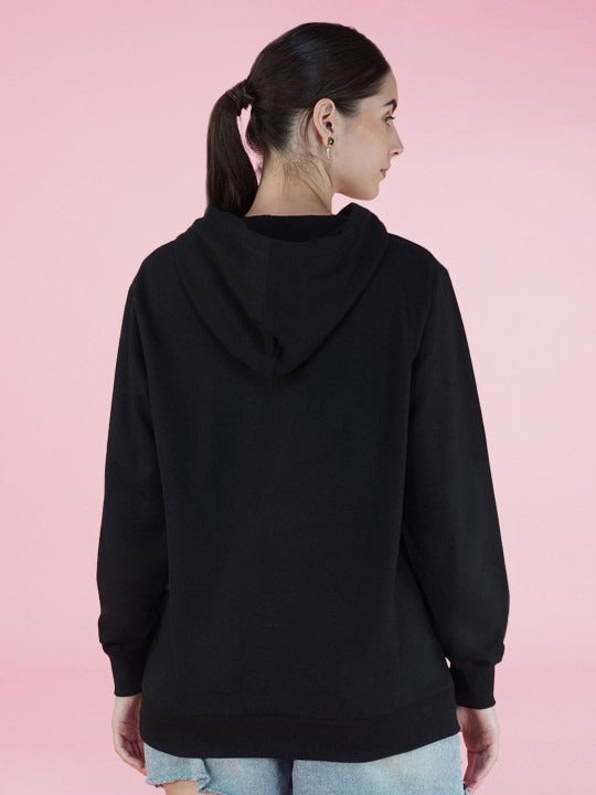 Graphic Printed Hooded Oversized Navy Blue Hoodie for Women – Trendy Streetwear in Pakistan | HARCHIZ