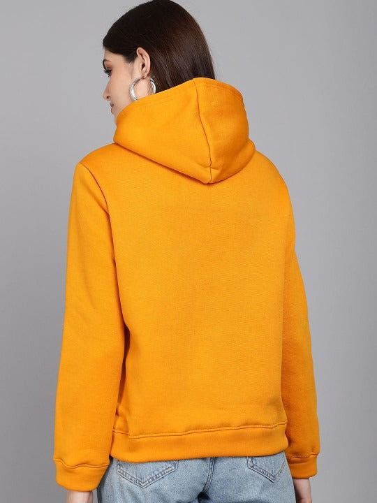 Women Hooded Long Sleeves Yellow Hoodie – Casual Pullover Sweatshirt for Pakistan | HARCHIZ