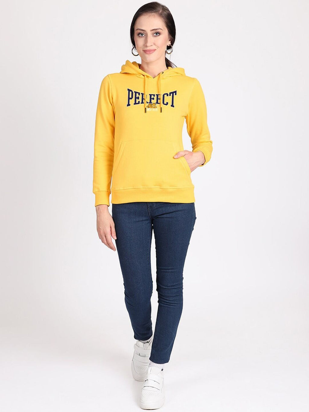 Garfield Printed Hooded Pullover Yellow Hoodie for Women – Casual Streetwear Pakistan | HARCHIZ