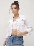 Women Crop Denim Jacket – Trendy Short Denim Layer for Everyday Pakistani Style | HARCHIZ