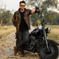 HARCHIZ Vintage Studded Leather Jacket