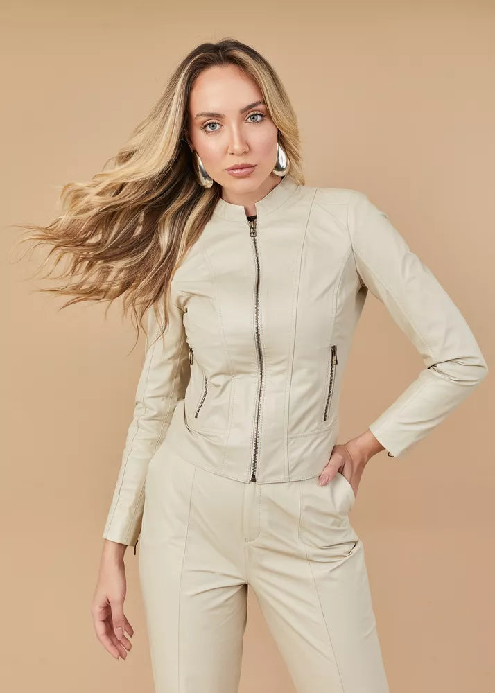 Off-White HARCHIZ Women's Genuine Leather Jacket