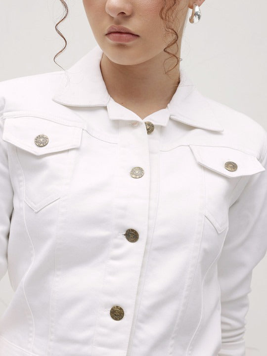 Women Crop Denim Jacket – Trendy Short Denim Layer for Everyday Pakistani Style | HARCHIZ