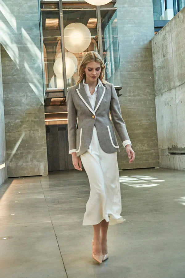 Ace One-Buttoned Camel Blazer for Women