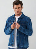 Men's Solid Denim Jacket – Classic Casual Style for Pakistani Weather | HARCHIZ
