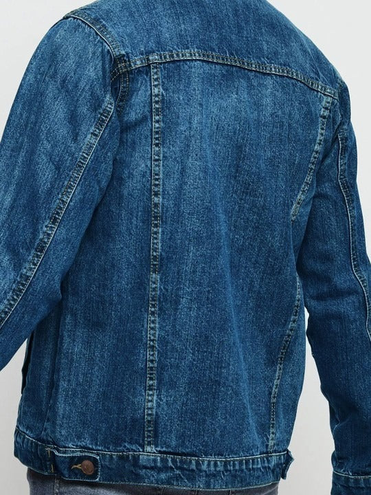 Men's Solid Denim Jacket – Classic Casual Style for Pakistani Weather | HARCHIZ