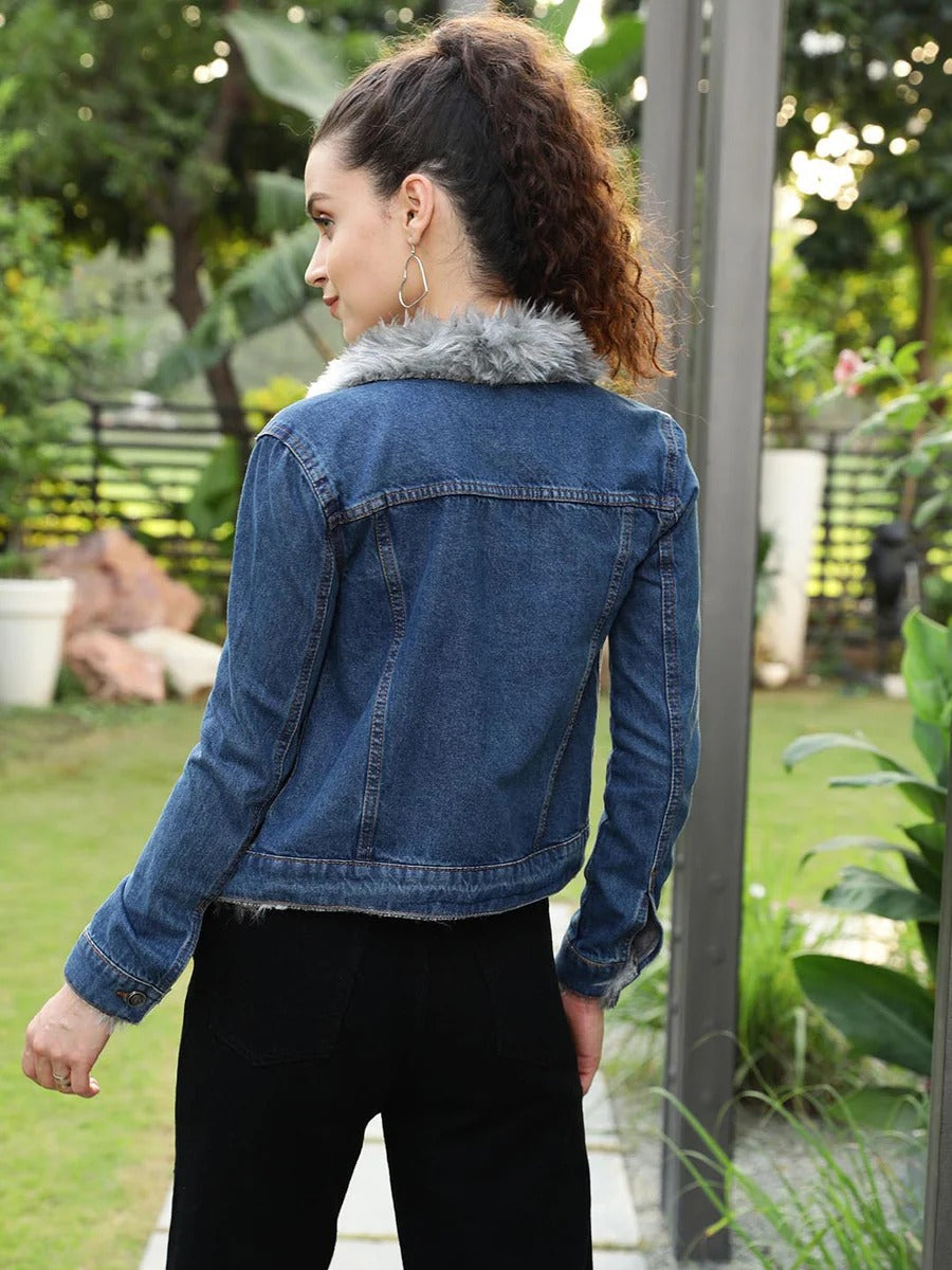 Men Fur Denim Jacket for Winter in Pakistan – Warm & Stylish Outerwear | HARCHIZ