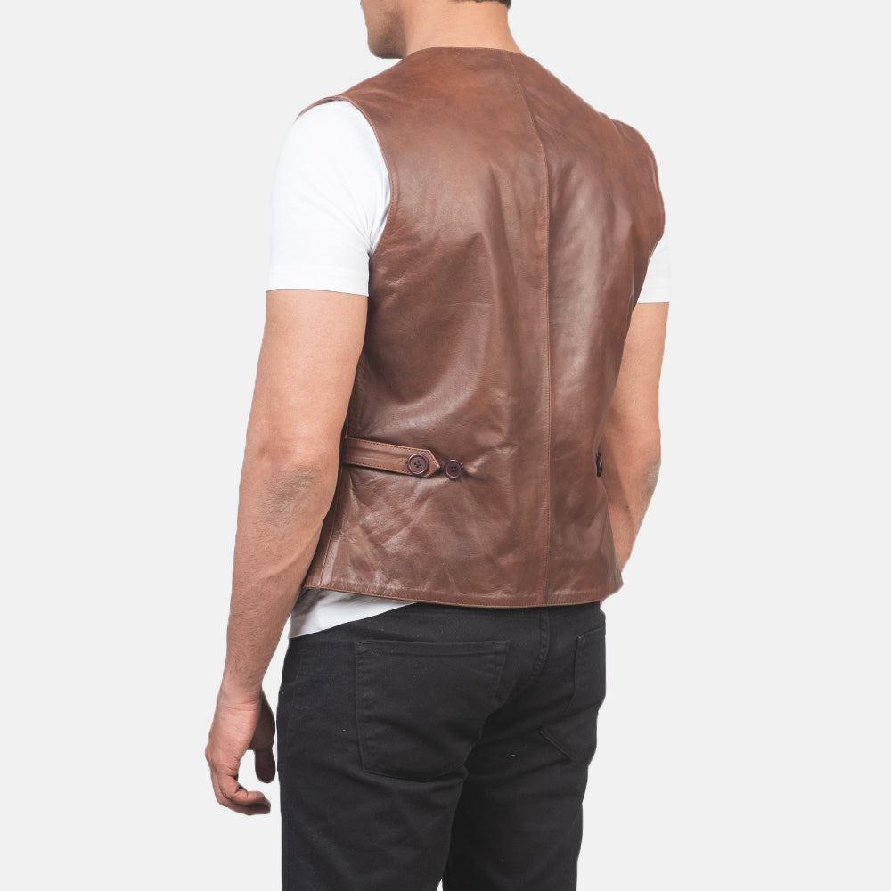 Brown Premium Genuine Leather Vest