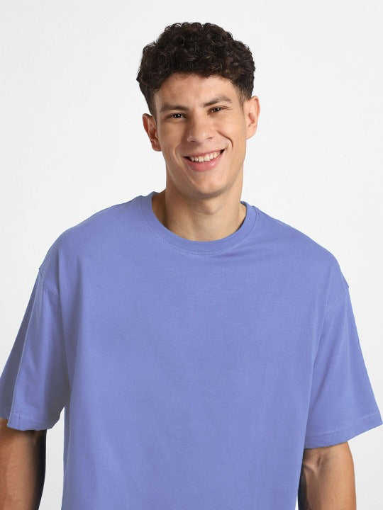 Round Neck Drop-Shoulder Short Sleeves Oversized Cotton T-Shirt for Men in Pakistan | HARCHIZ