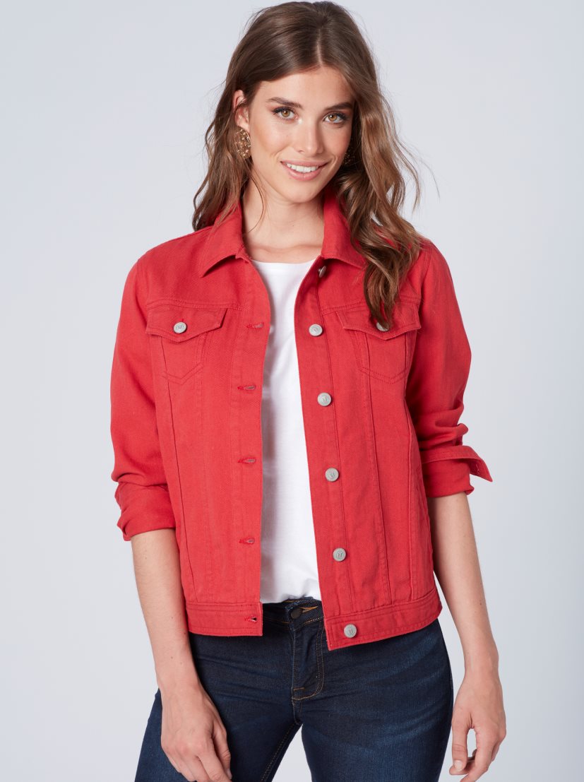 Harchiz Women Red Solid Stylish Casual Jacket
