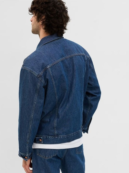 Men Solid Denim Jacket – Stylish, Breathable Outerwear for Pakistan | HARCHIZ