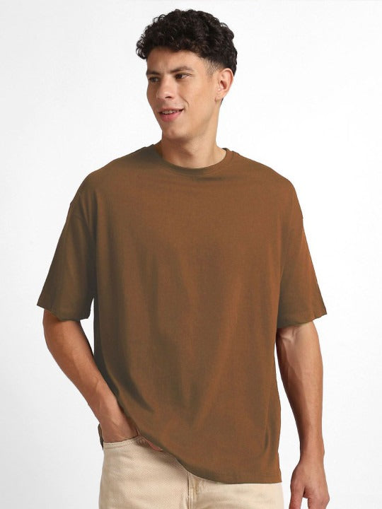 Round Neck Drop-Shoulder Oversized Cotton T-Shirt for Men in Pakistan | HARCHIZ