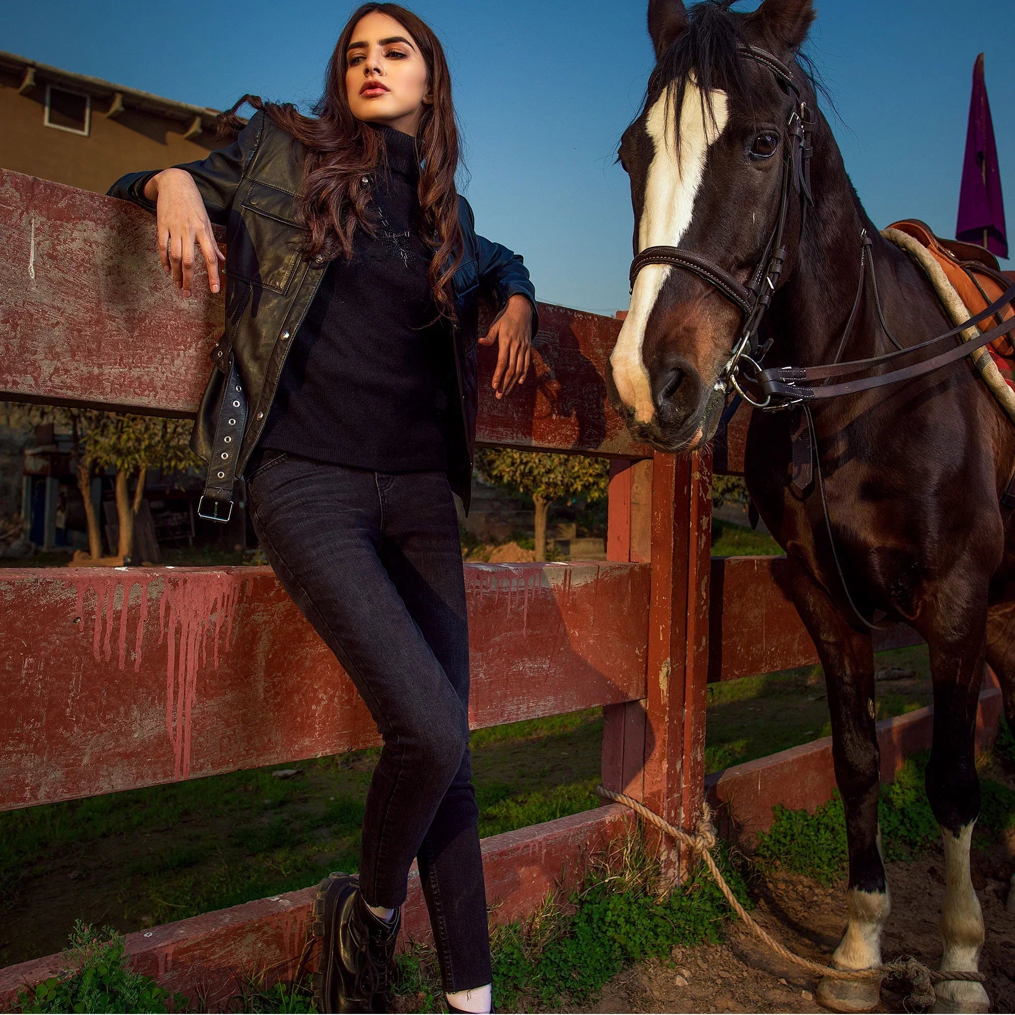 Black Women Leather Shirt