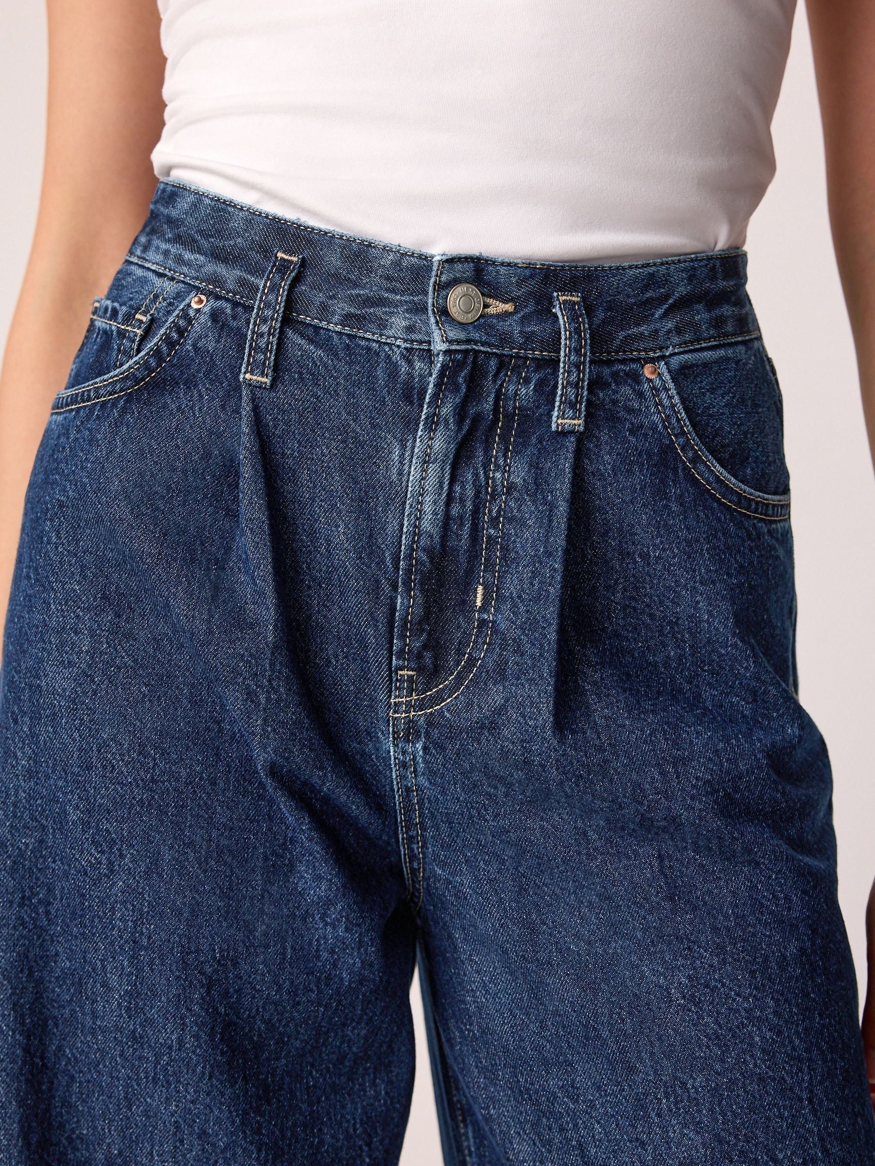 Women Rinse Wash Palazzo Wide Leg 100% Cotton Jeans – Stylish Pakistani Denim for Everyday Comfort