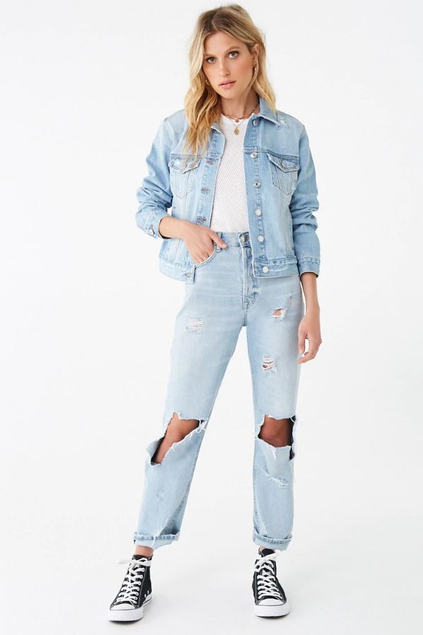 Harchiz Women Light Blue Casual Denim Jacket – Elegant Everyday Style