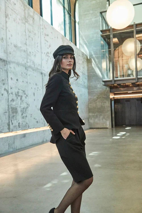 HARCHIZ Black Military Women Blazer