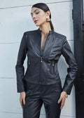 Women's Black Genuine Sheep Leather Jacket