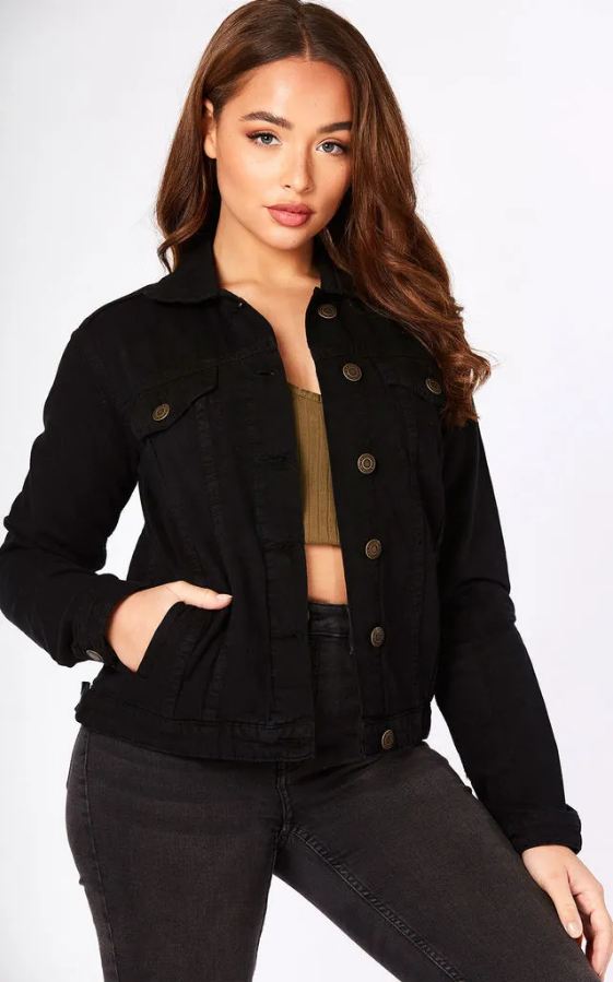 Harchiz Women Black Classic Solid Jacket