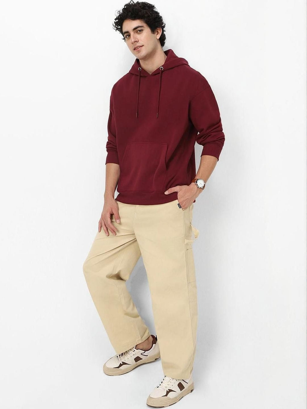 Men Solid Hooded Oversized Cotton Anti Odour Sweatshirt – Premium Winter Hoodie in Pakistan