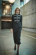 HARCHIZ Black Blazer with Silver Embroidery