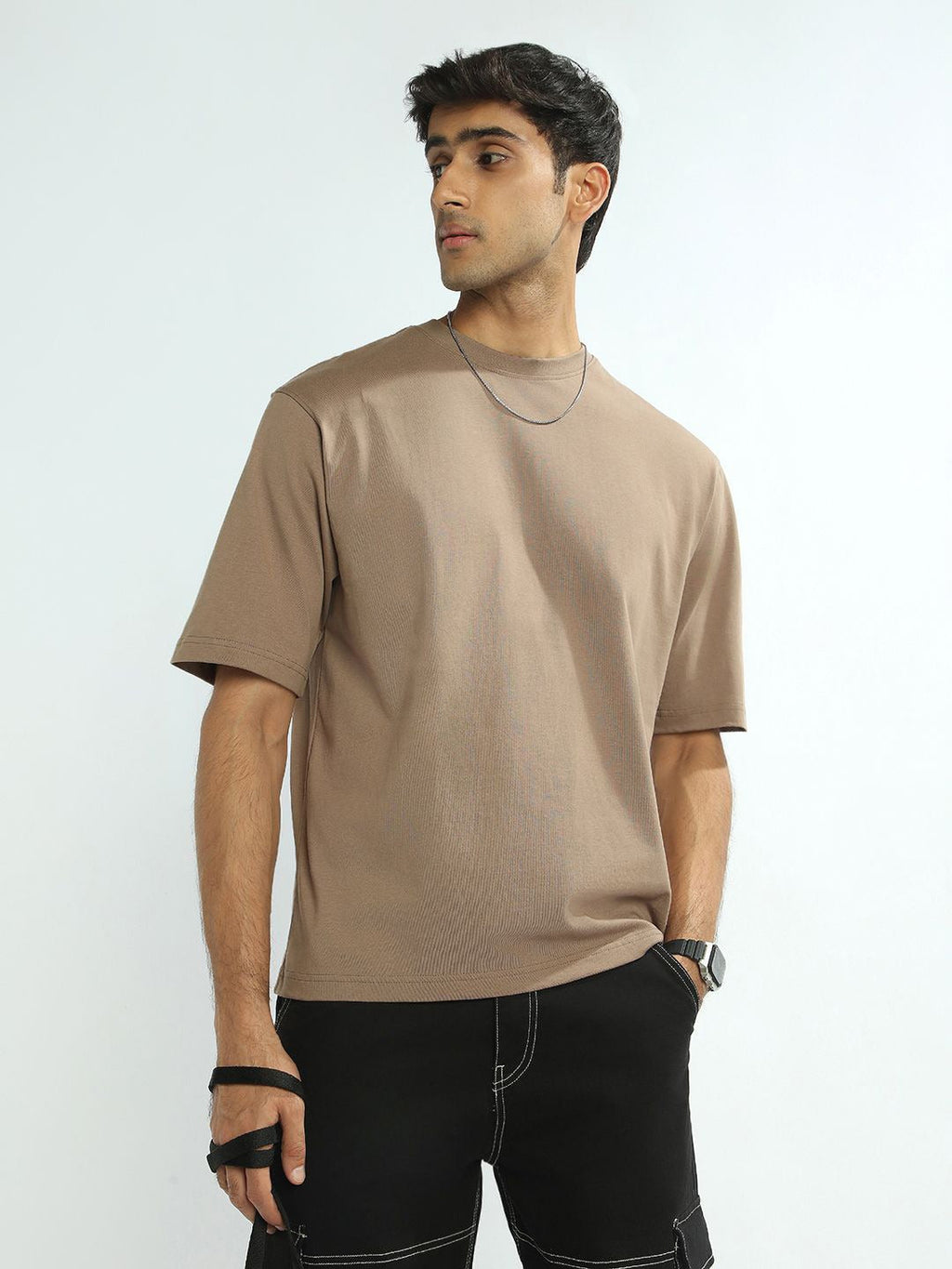 Drop-Shoulder Sleeves Oversized Cotton T-Shirt for Men in Pakistan | HARCHIZ
