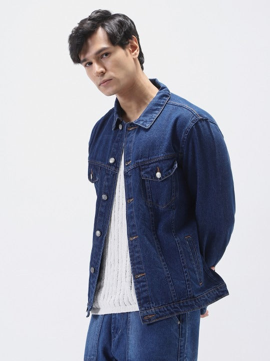 Men’s Regular Fit Sleeveless Washed Denim Jacket by HARCHIZ – Stylish Vest for Casual Wear in Pakistan