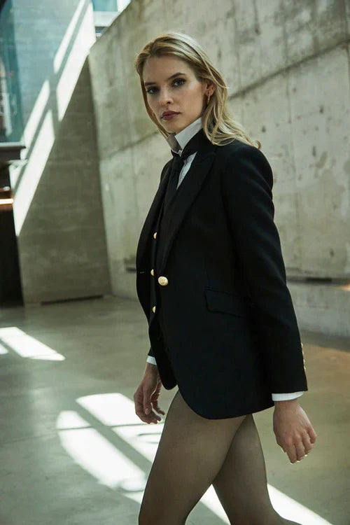 Ace Paris ONE-BUTTON Black Women Blazer