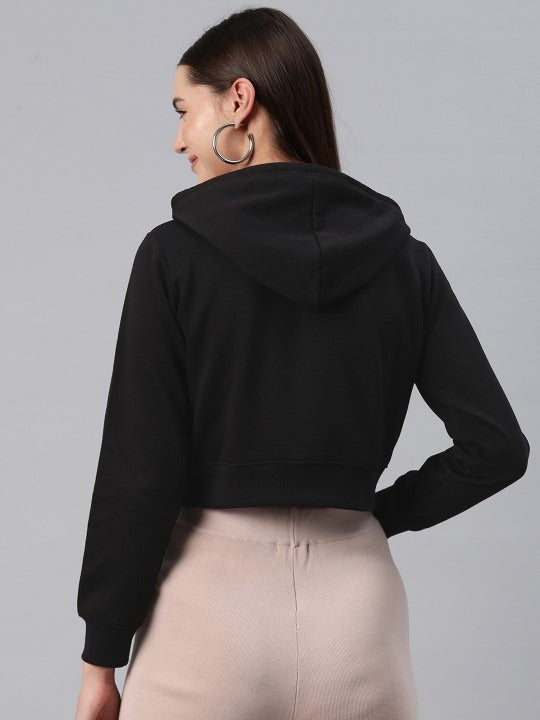 Women’s Hooded Cropped Fleece Hoodie — Cozy Crop Sweatshirt | HARCHIZ Pakistan