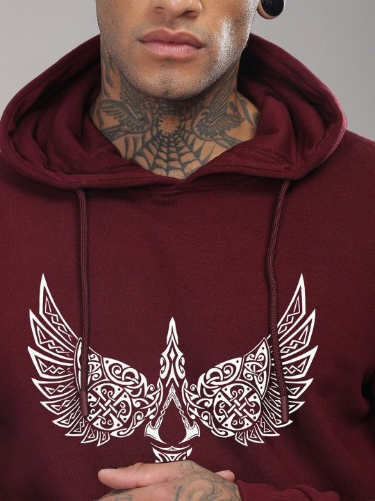 Men Printed Cotton Hooded Sweatshirt – Stylish & Comfortable Hoodie in Pakistan