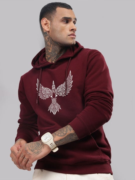 Men Printed Cotton Hooded Sweatshirt – Stylish & Comfortable Hoodie in Pakistan