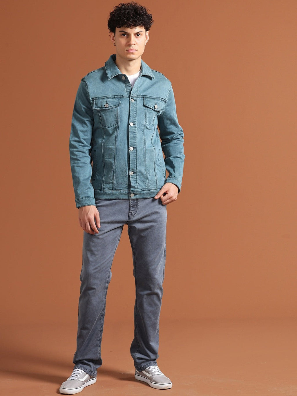 Men Solid Long Sleeves Denim Jacket – Comfortable, Durable Outerwear for Pakistani Weather | HARCHIZ