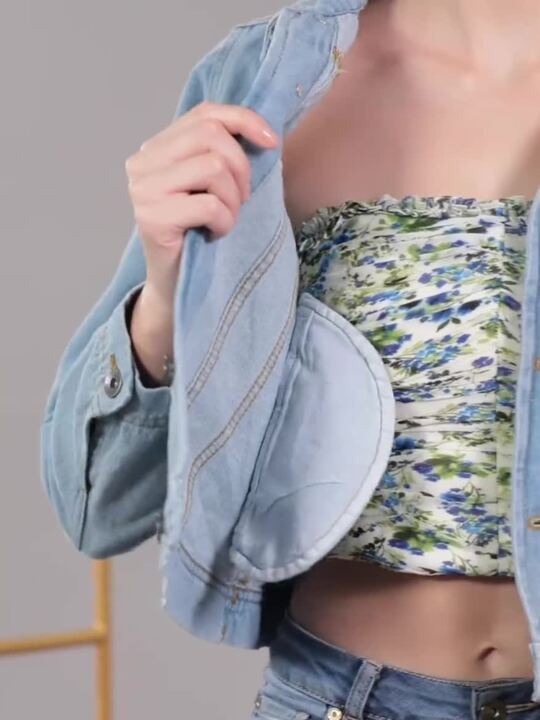 Harchiz Women Light Blue Solid Denim Jacket – Everyday Stylish Outerwear