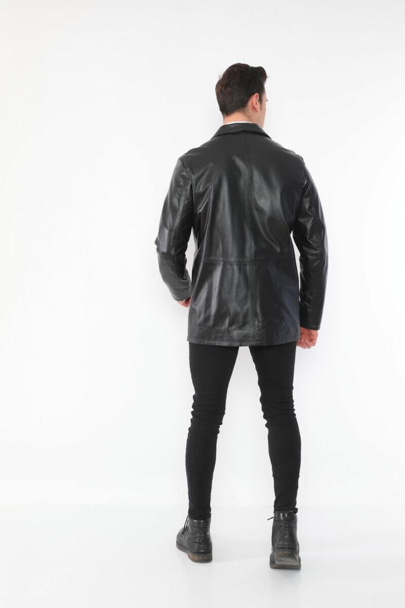 Brando Black Leather Jacket For Men