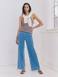 Women Bleach Jersey Denim Wide Leg Trousers – Trendy & Comfortable Jeans for Women in Pakistan
