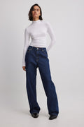 Women Loose Low Waist Long Jeans – Baggy Wide Leg Low-Rise Denim for Pakistan | HARCHIZ